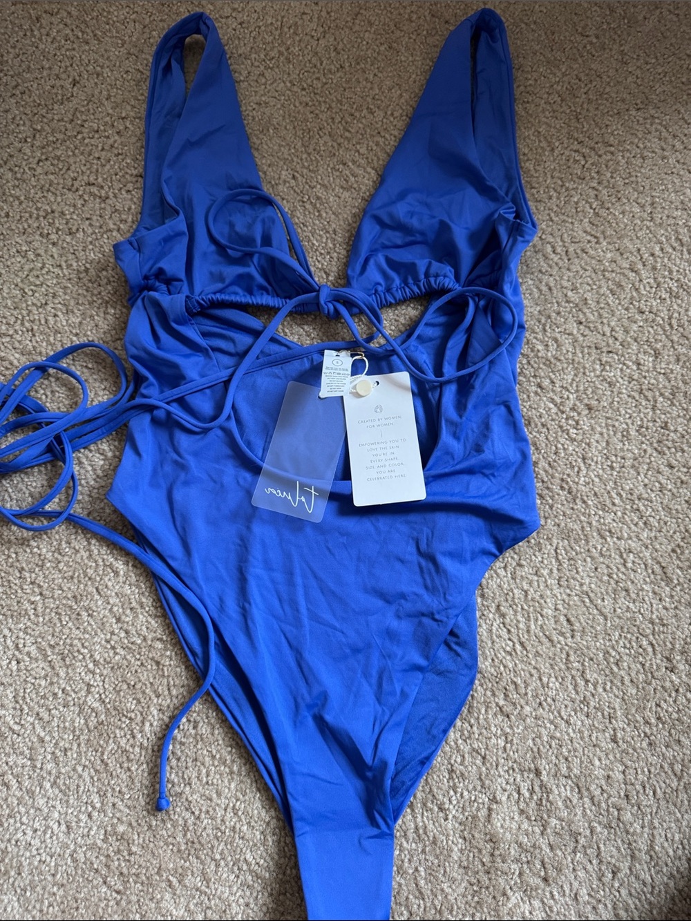 Taluca Royal Blue Kids One-Piece Swimsuit Small nwt